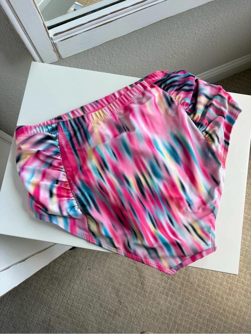 Pink Multi-Color Stripe Swim Bikini